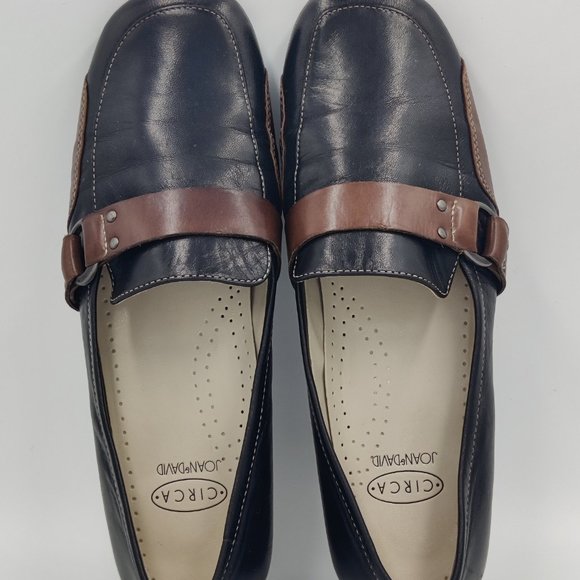 Circa Joan & David Loafers Flats, Black and Brown Shoes Women Size 6M - Picture 3 of 10
